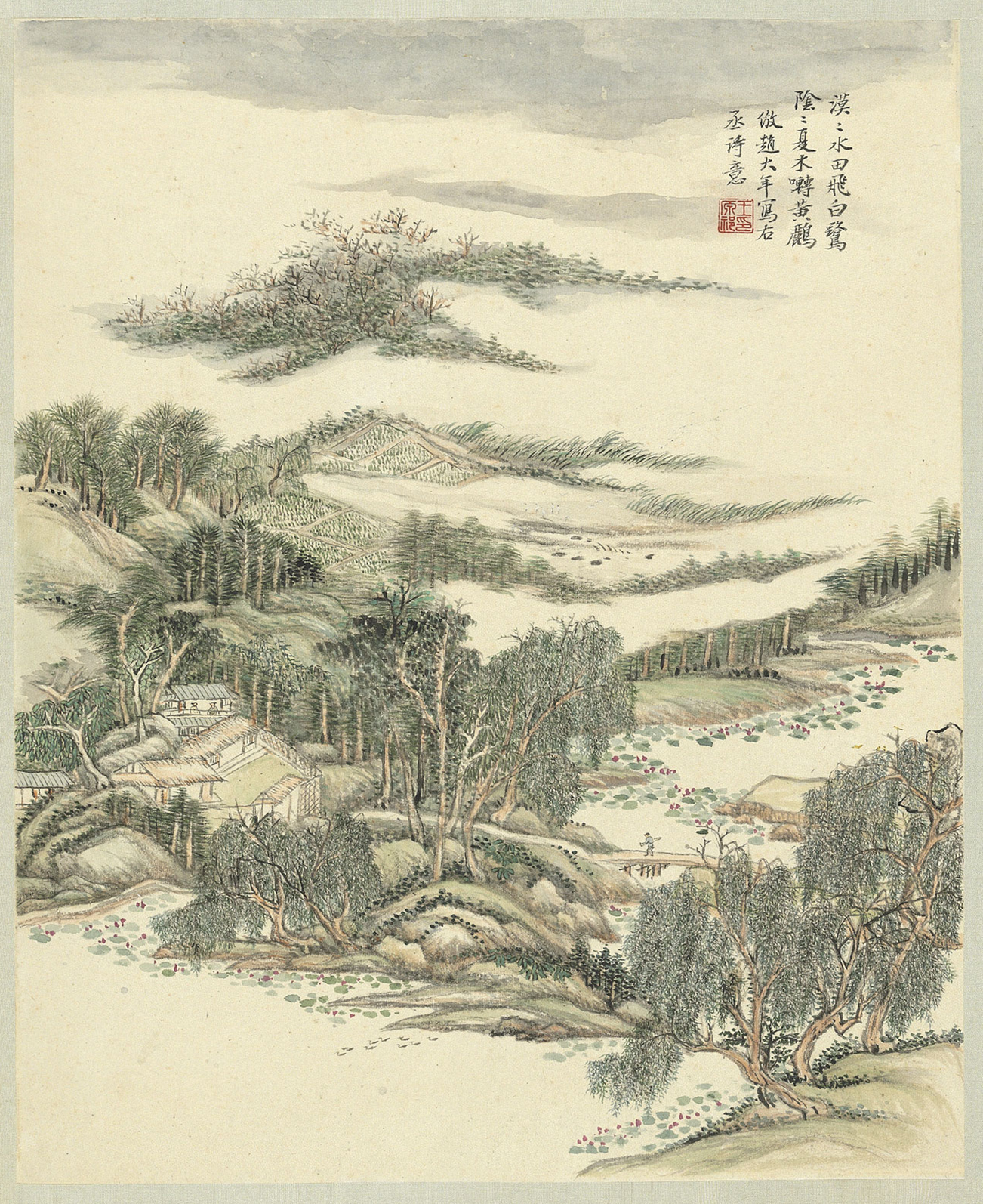 Lotuses and Willows Among Mountain Fields