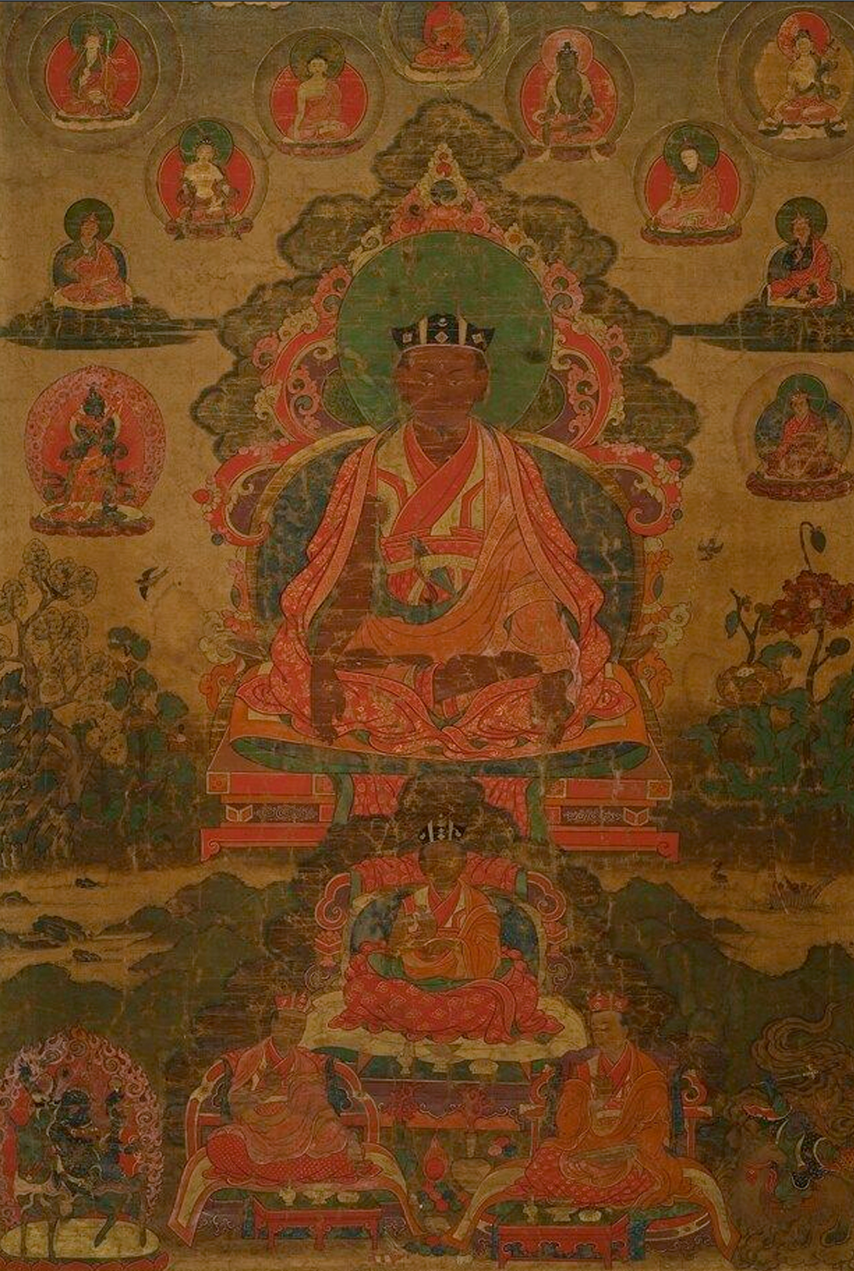 西藏十七世紀噶瑪拔希大寶法王唐卡