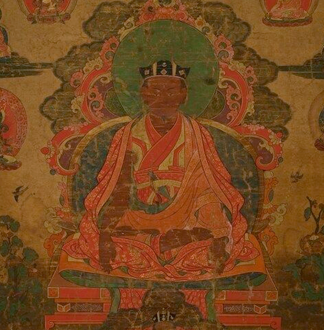 西蔵十七世紀噶瑪拔希大宝法王唐卡