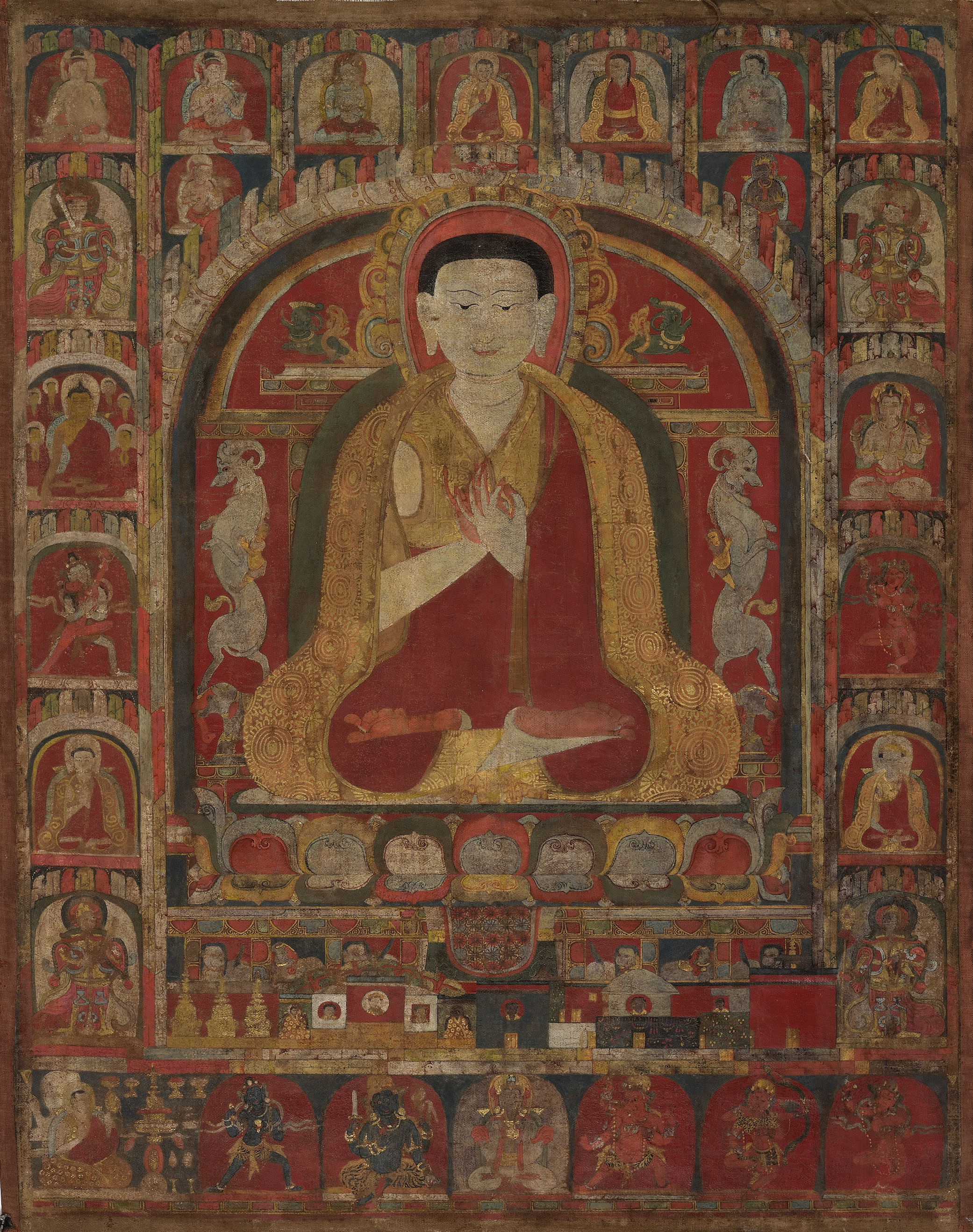 Thangka of the Taklung Monastery Abbot Tashi Pal