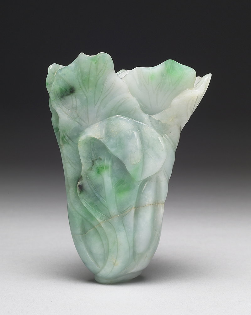 Jadeite Cabbage Floral Holder