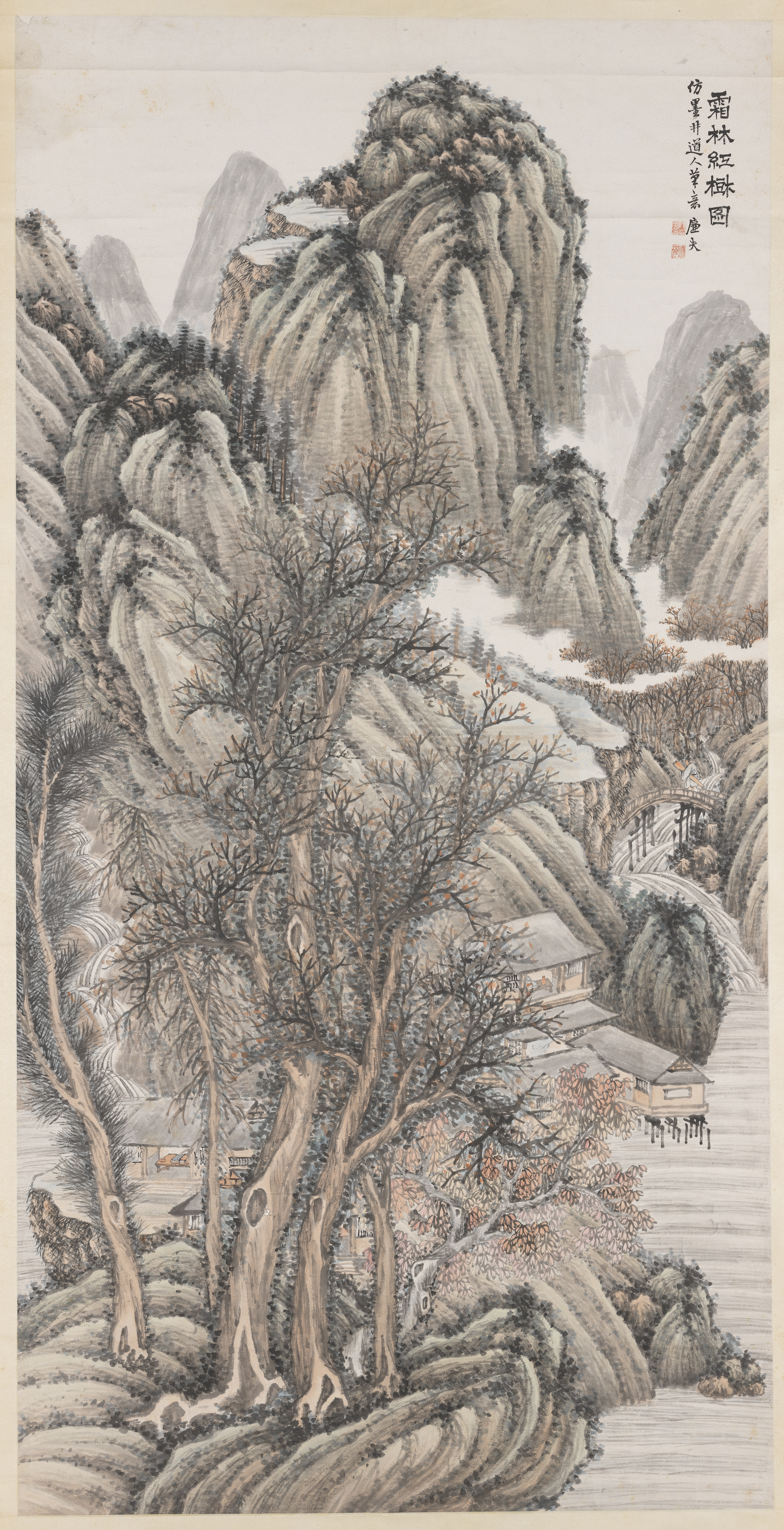 Red Trees and Frosty Forests, Lu Hui (1851-1920), Republican period