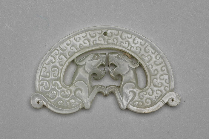 Jade Pendant with Symmetrical Dragon Design