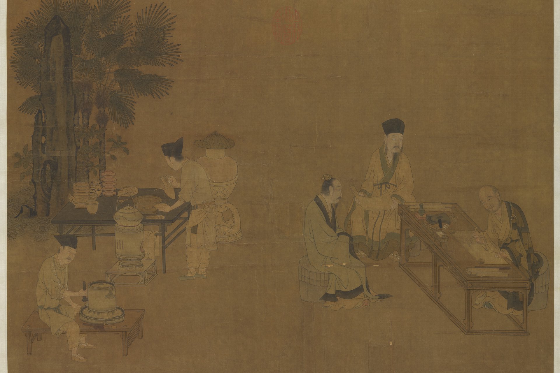 前往宋 劉松年 攆茶圖