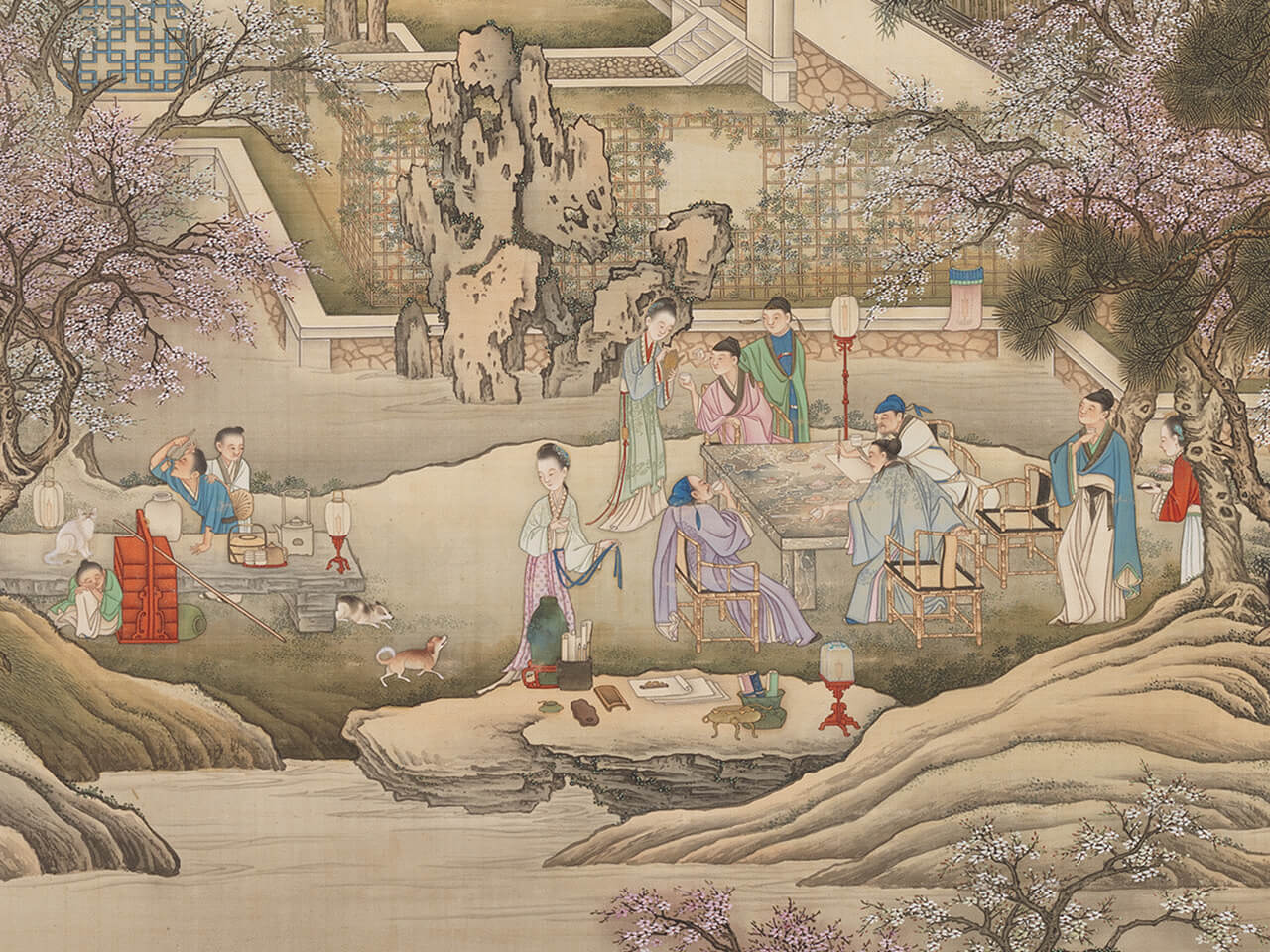 清 冷枚 春夜宴桃李園