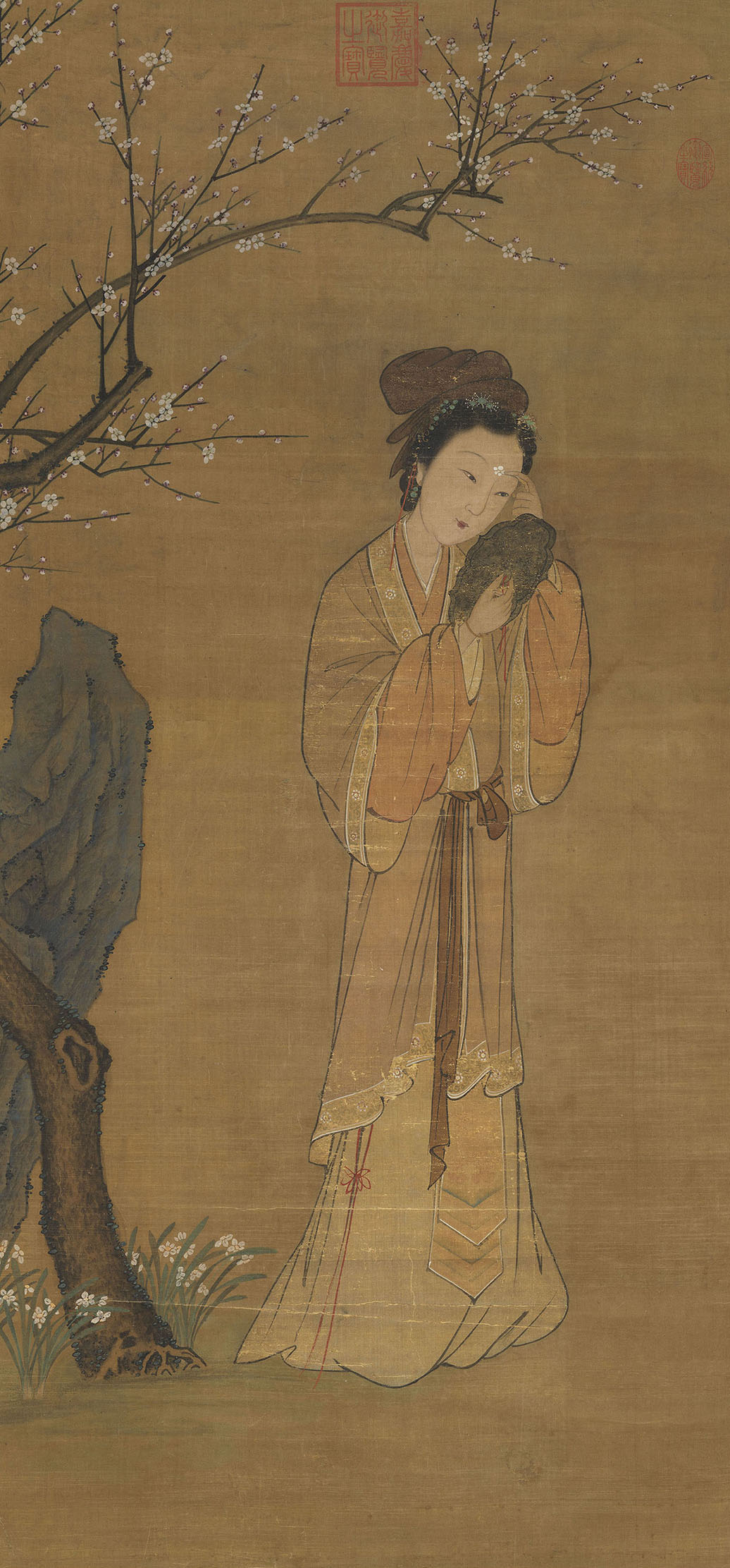 Lady and Plum Blossoms