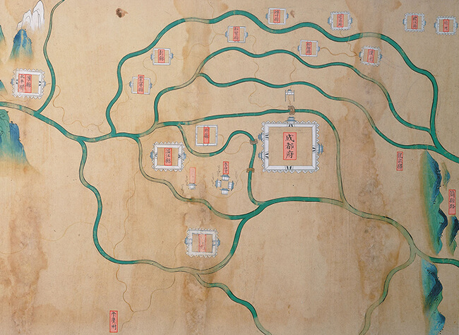 Map of the Passes and Relays of the Four Routes in Sichuan Province preview