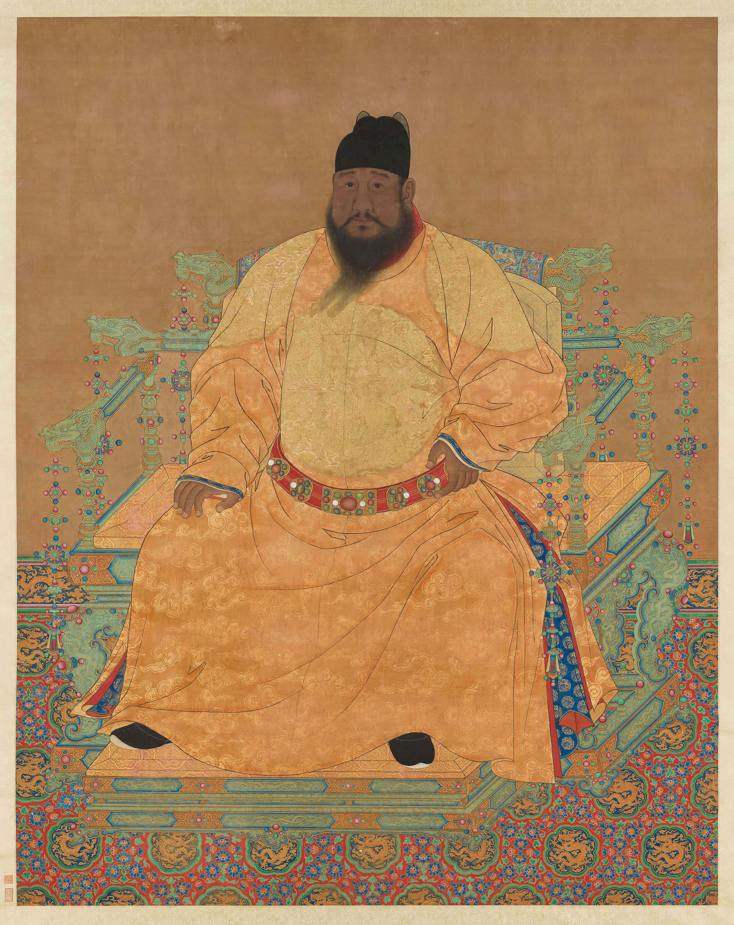 Seated Portrait of Emperor Xuanzong of the Ming