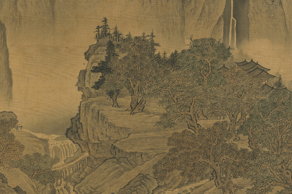Imitating Fan Kuan's 'Travelers Among Mountains and Streams' Inscribed by Dong Qichang (1555-1636), Ming dynasty_preview