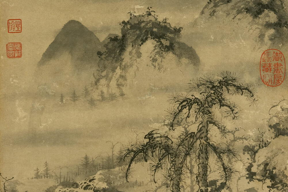 Landscape Cao Zhibai (1272-1355), Yuan dynasty_preview