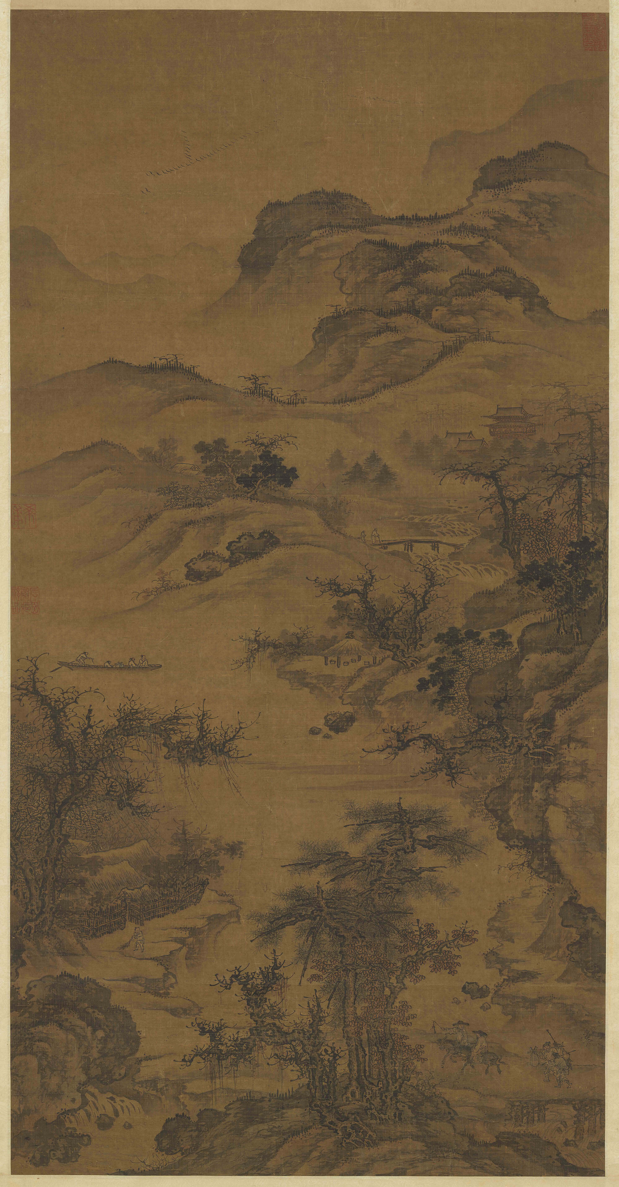 Travelers in Autumn Mountains Attributed to Guo Xi (ca. 1023-after 1087), Song dynasty