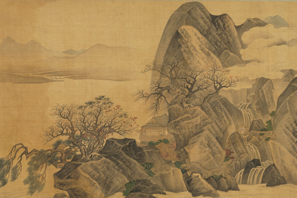 Imitating Li Tang's 'Layered Crags and Red Trees' Lan Ying (1585-after 1664), Ming dynasty_preview