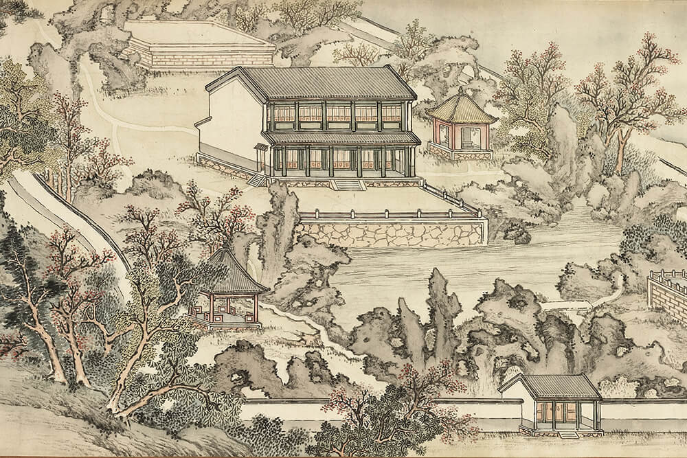 Poem on the Quting Gazebo and the Yuetai Platform of the Wenjinge Pavilion, inscribed by Emperor Qianlong_preview