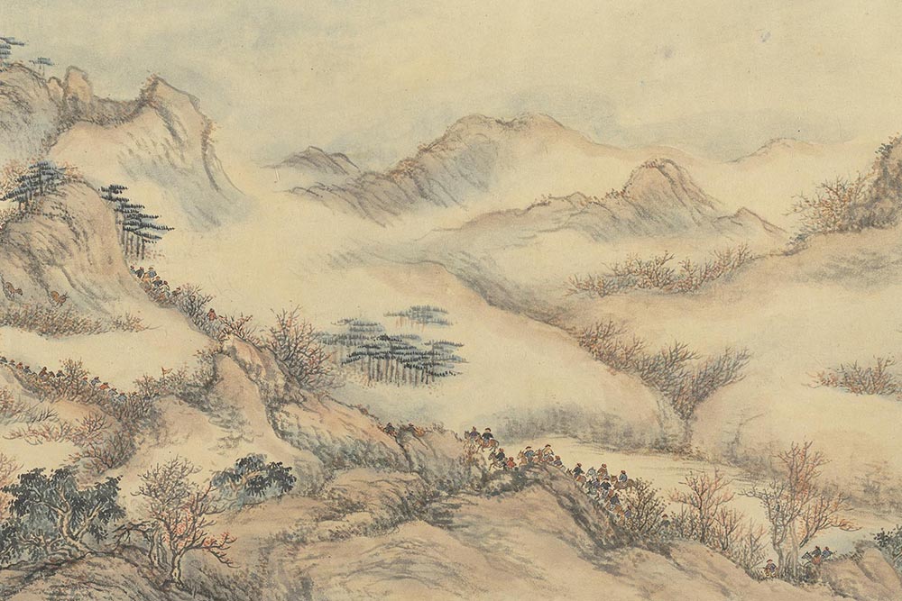Poem on the Mist-covered Mount Saishan and Mulan Hunting Ground, written by Emperor Qianlong_preview
