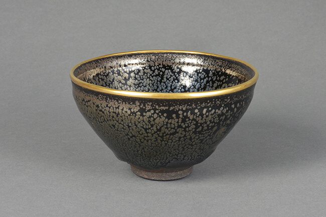 Southern Song dynasty, 12th-13th century Jian ware Tea bowl with silvery spots against Tenmoku glaze_preview