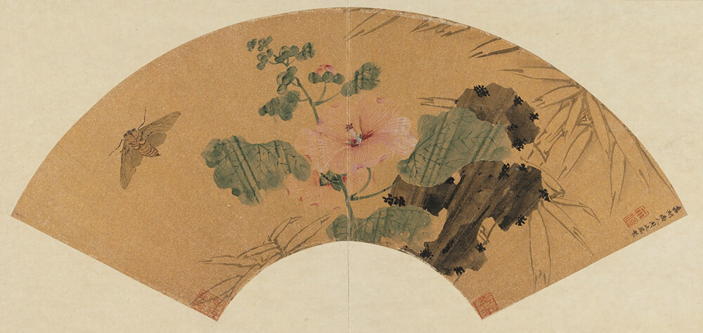 Hibiscus, Cicada, and Bamboo_preview