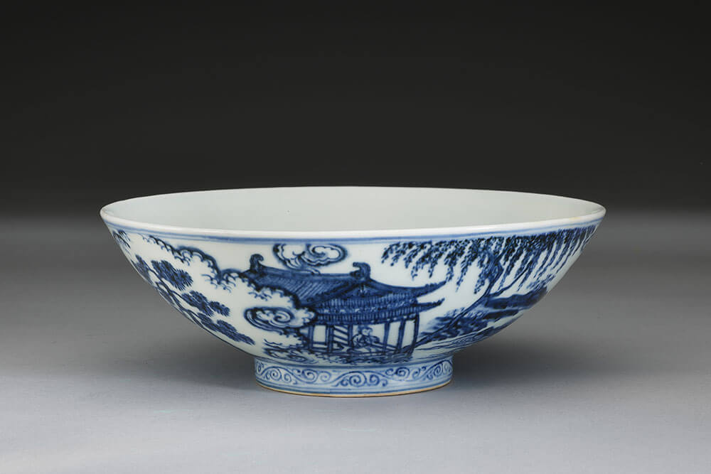 Bowl decorated with court ladies in underglaze blue_preview