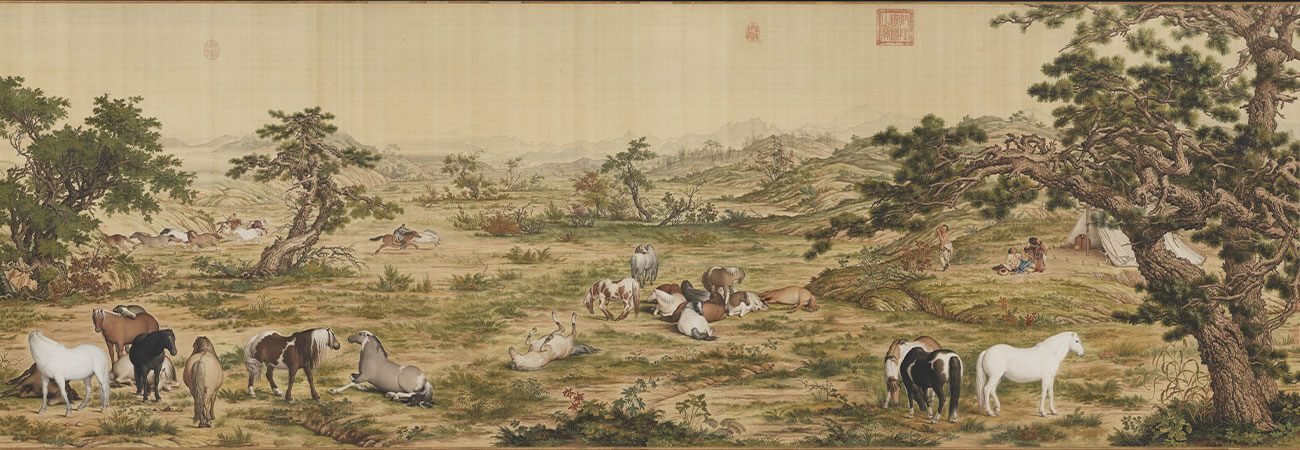 Qing Dynasty, Giuseppe Castiglione, A Hundred Steeds_Preview