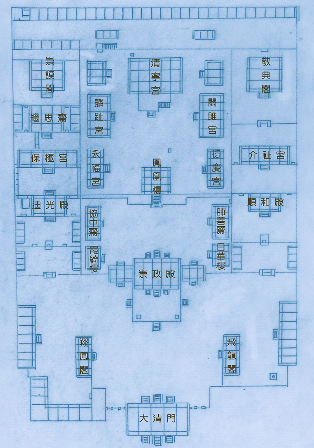 Floor plan of the central section in Shengjing_preview