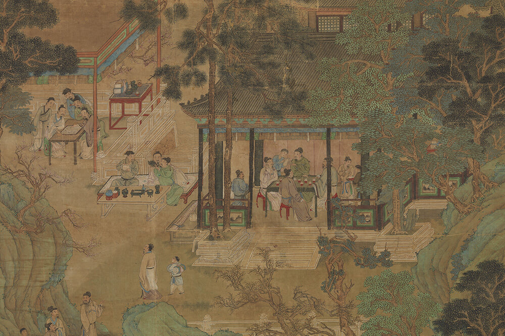 伝明　仇英　十八学士登瀛洲図　軸_預覽圖