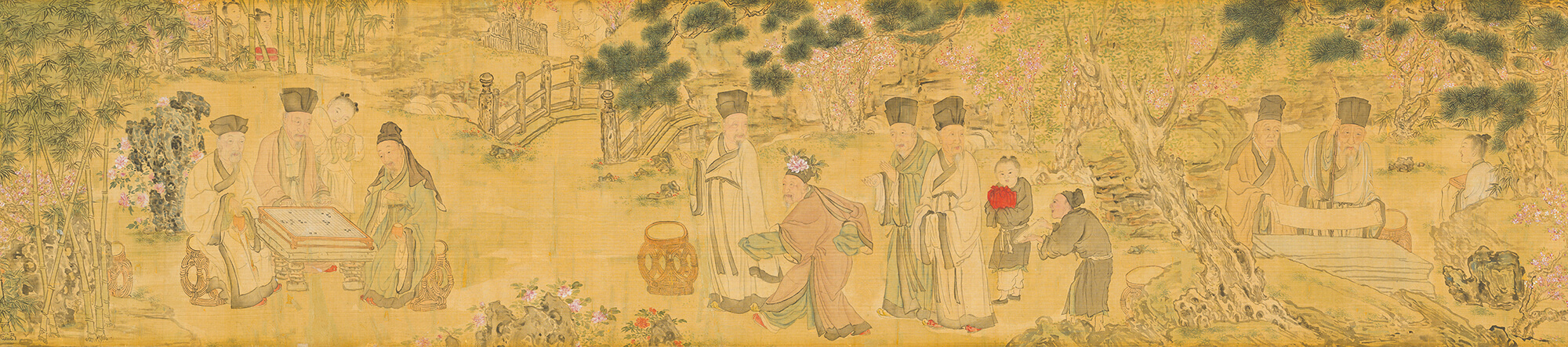 明　黄彪　画九老図　卷