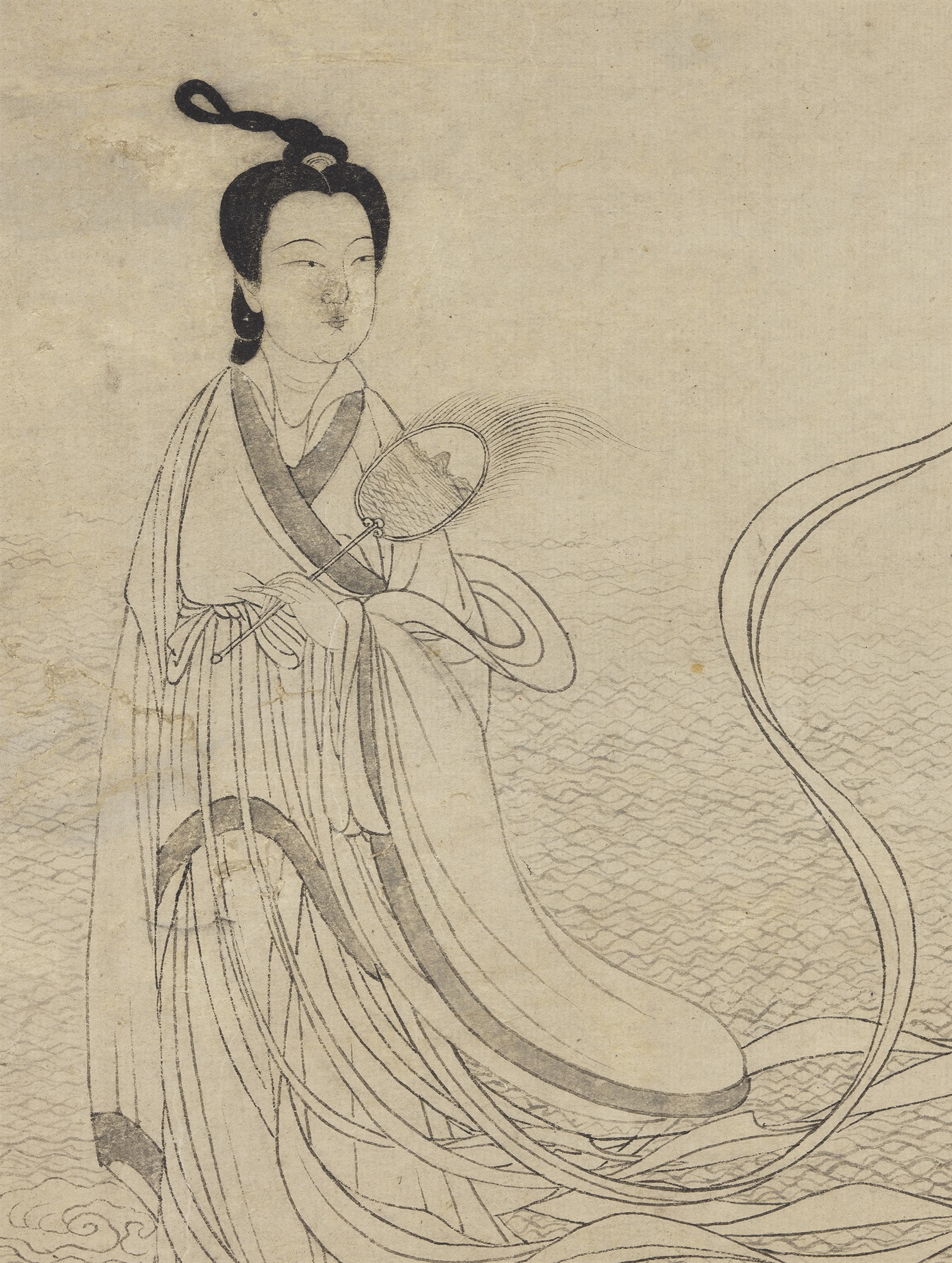 Goddess of the Luo River Wei Jiuding (ca. 14th c.), Yuan dynasty