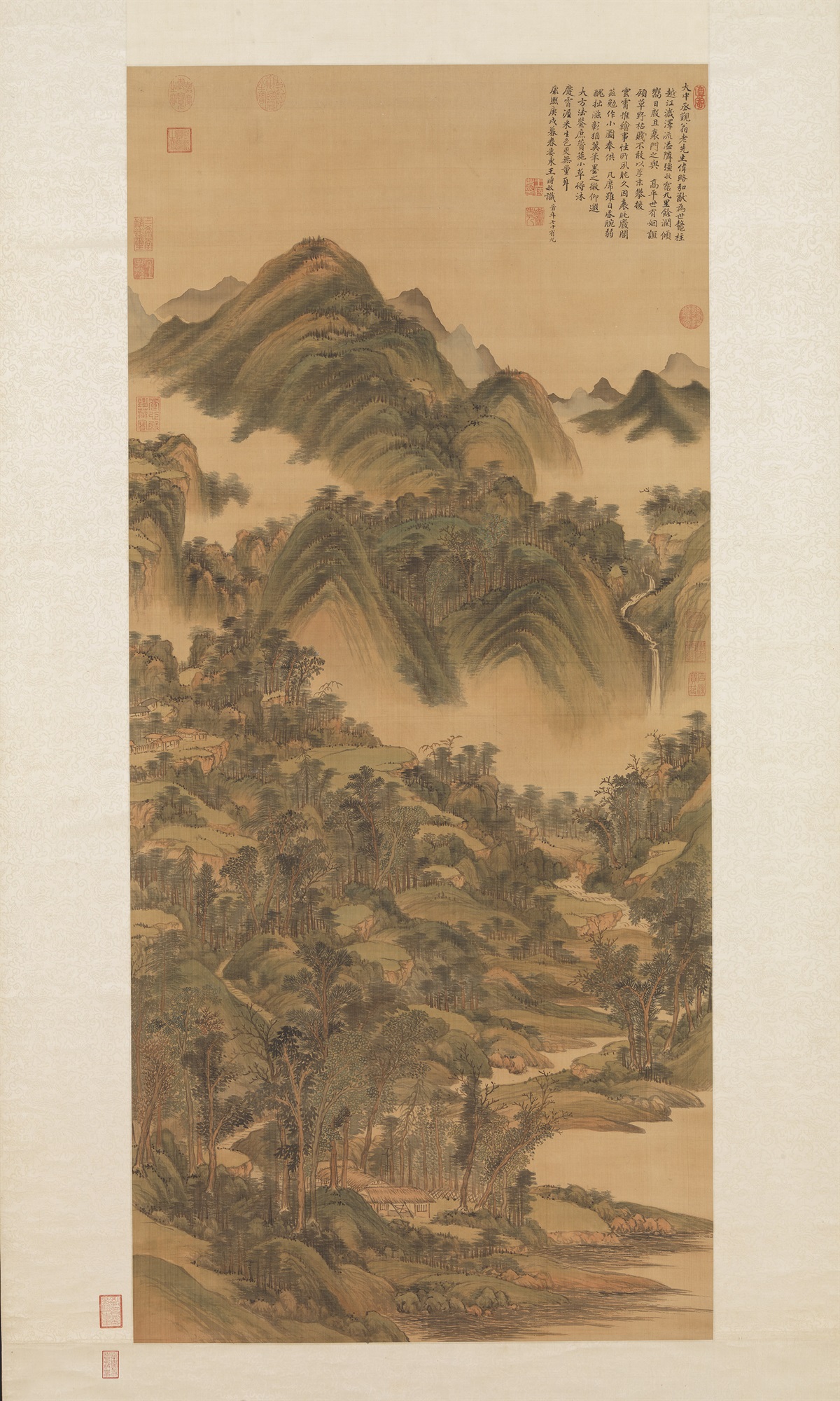 "Landscape in the Style of Huang Gongwang Wang Shimin (1592-1680), Qing dynasty"