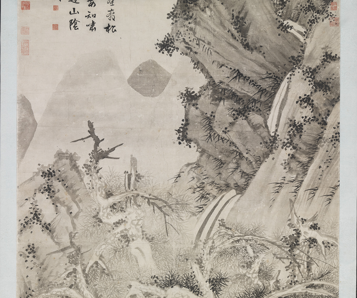 Gazing at a Waterfall from Beneath the Pines Wen Zhengming, Ming dynasty
