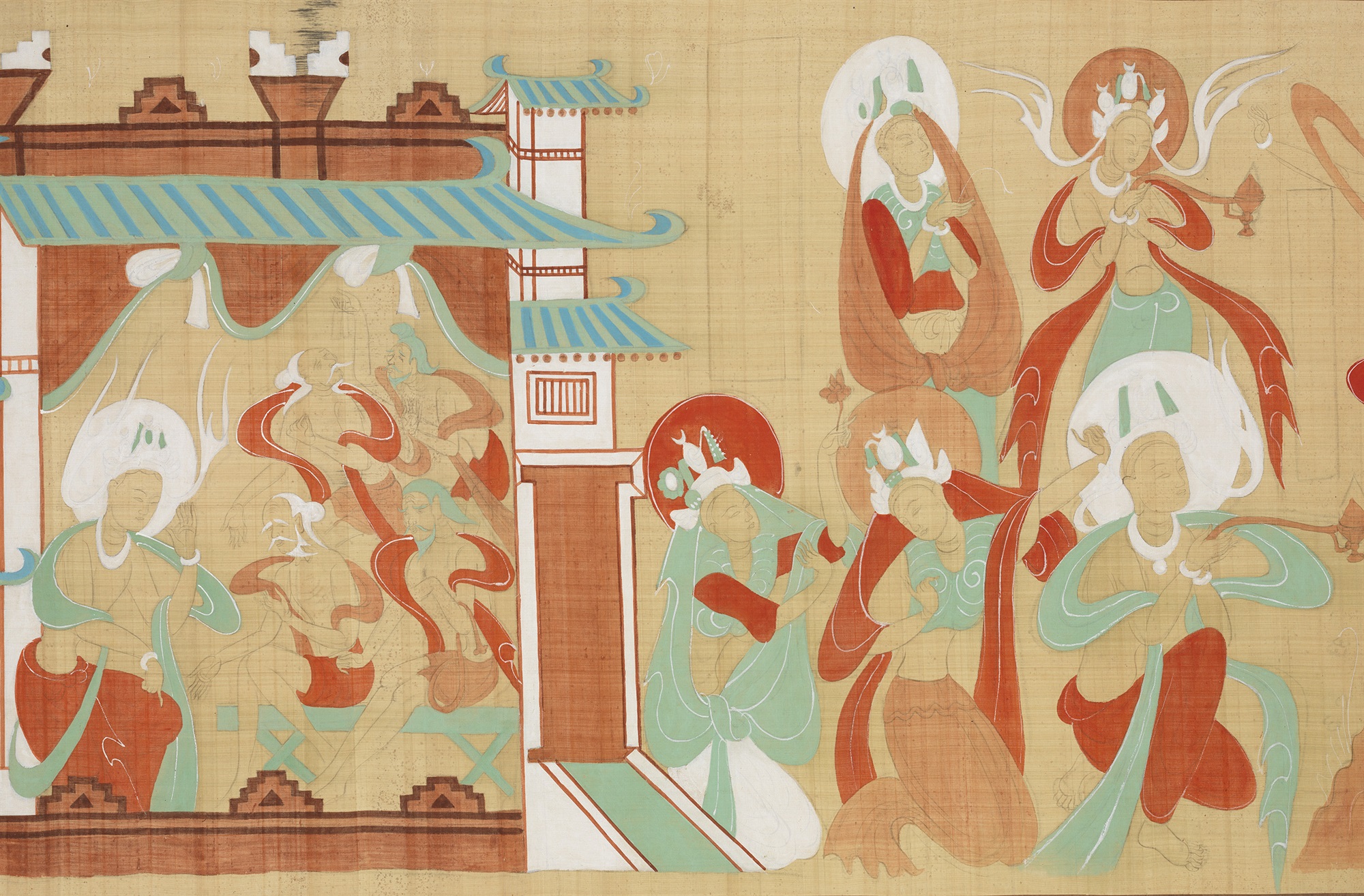 Copy of a Painting of the Jataka Tale of the Deer King in Mogao Cavepreview