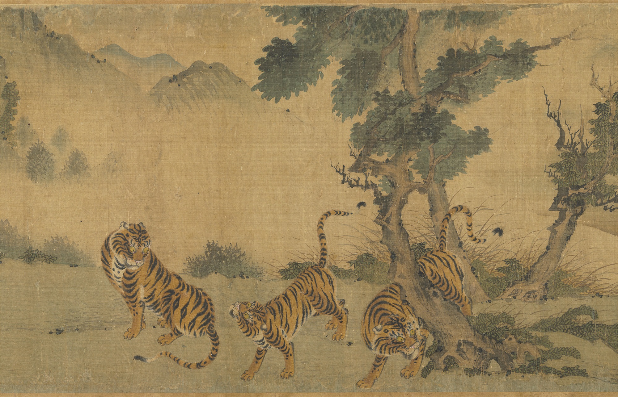 Tigers in a Windswept Forestpreview