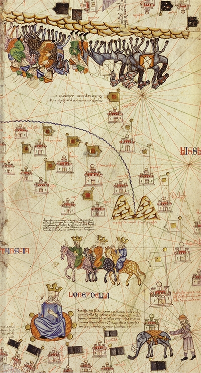 加泰隆尼亞地圖(The Catalan Atlas)亞洲部份
