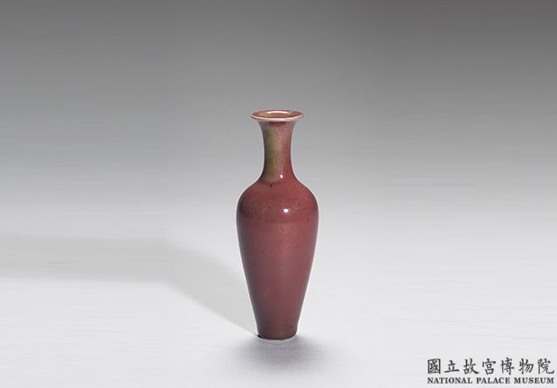 中国美術大清康熙年製缸豆紅釉柳葉瓶古玩VYC4-