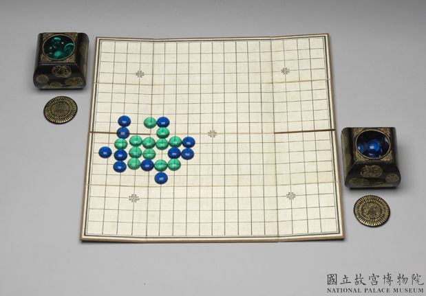 清 裱錦圍棋象棋棋盤