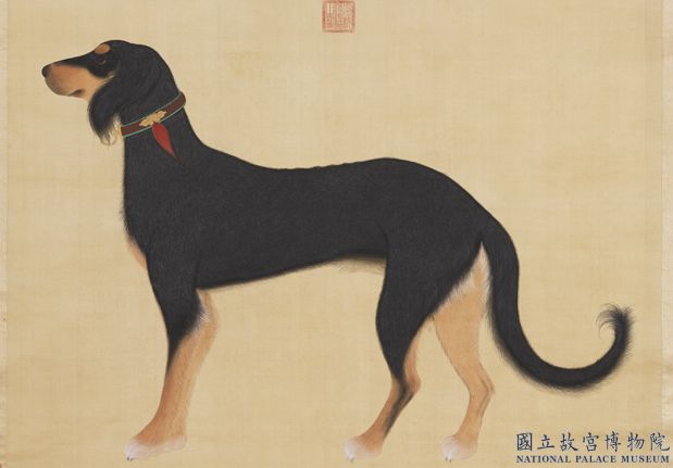 清院本獵犬　軸