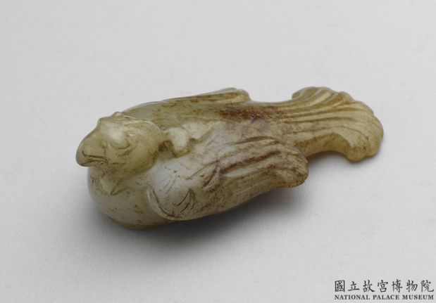 西漢中期至東漢　西元前一世紀至西元二世紀　玉鳩杖首
