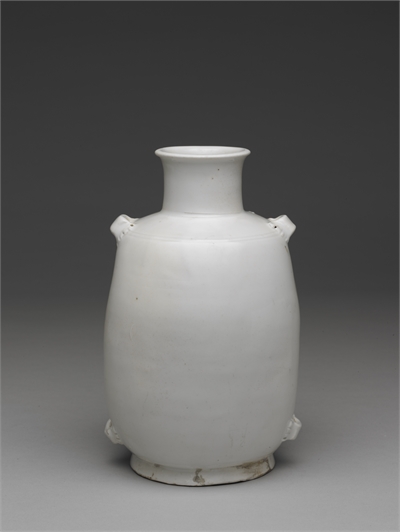 White porcelain vase with loops